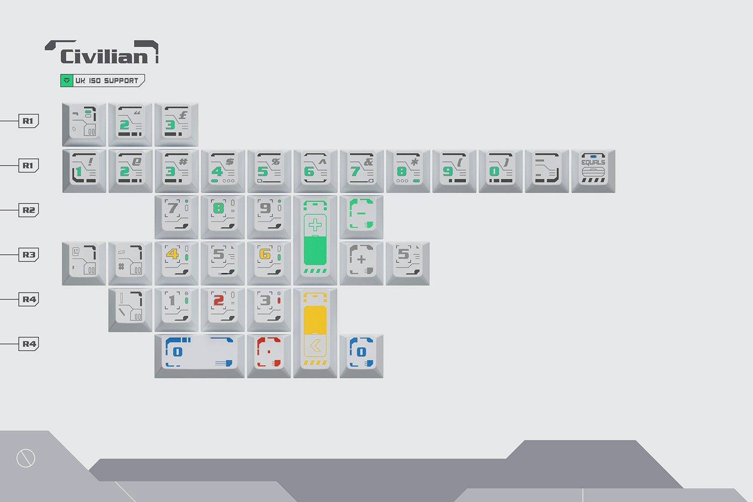 Drop + ArqKeebs DCD White Devil Keycap Set - Civilian