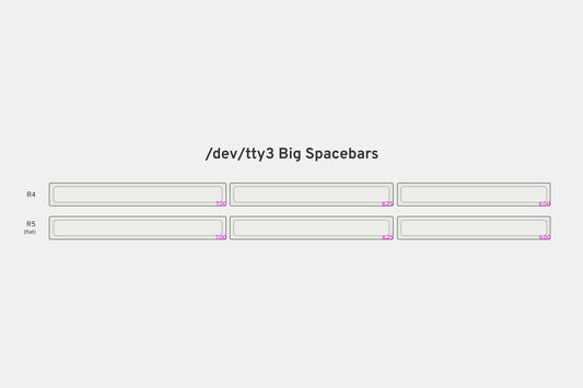 Drop + Matt3o /dev/tty MT3 Custom Keycap Set R3 - Big Spacebars Kit