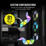 iCUE LC100 Case Accent Lighting Panels - Mini Triangle - 9x Tile Starter Kit