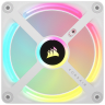 iCUE LINK QX120 RGB 120mm PWM PC Fans Starter Kit with iCUE LINK System Hub - White