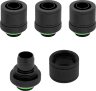 Hydro X Series XF Compression 10/13mm (3/8” / 1/2”) ID/OD Fitting Four Pack — Black