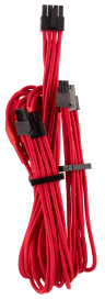 Premium Individually Sleeved PCIe Cables (Dual Connector) Type 4 Gen 4 – Red