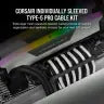 Premium Individually Sleeved Type-5 PSU Cables Pro Kit, White/Black