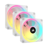 iCUE LINK QX120 RGB 120mm PWM PC Fans Starter Kit with iCUE LINK System Hub - White