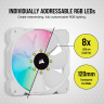 iCUE SP120 RGB ELITE Performance 120mm White PWM Fan — Single Pack
