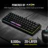 K65 RGB MINI 60% Mechanical Gaming Keyboard — CHERRY MX Red — Black