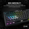FPS/MOBA Pudding Keycap Mod Kit for QWERTY/Z Layout – Gunmetal Gray