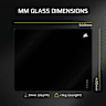 MM Glass Large Precision Gaming Mouse Pad - Black