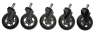T1 RACE 75mm | 3”, Caster Wheel Set