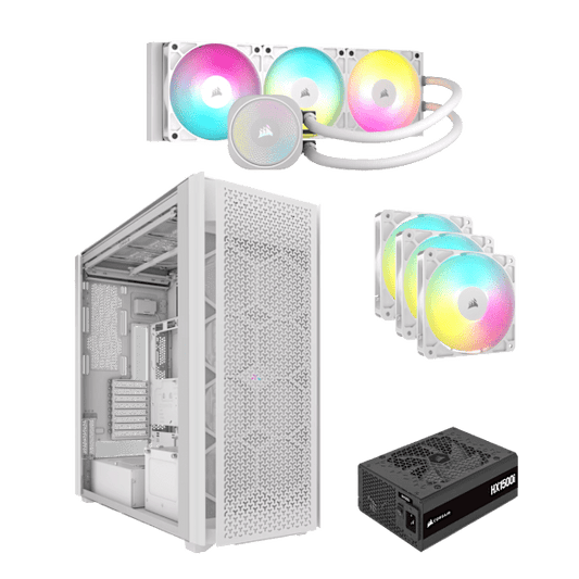 9000D Airflow TG White All-in-One Bundle