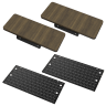 Platform:6 Desk - Desk Extensions and Side Pegboards Kit, Wood, Dark Walnut Stain