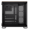 6500X Mid-Tower Dual Chamber PC Case - Black/Walnut Wood