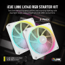 iCUE LINK LX140 RGB 140mm PWM Fans Starter Kit - White
