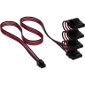 Premium Individually Sleeved Peripheral Power (Molex-style) Cable (4 connectors) Type 5 Gen 5, Red/Black