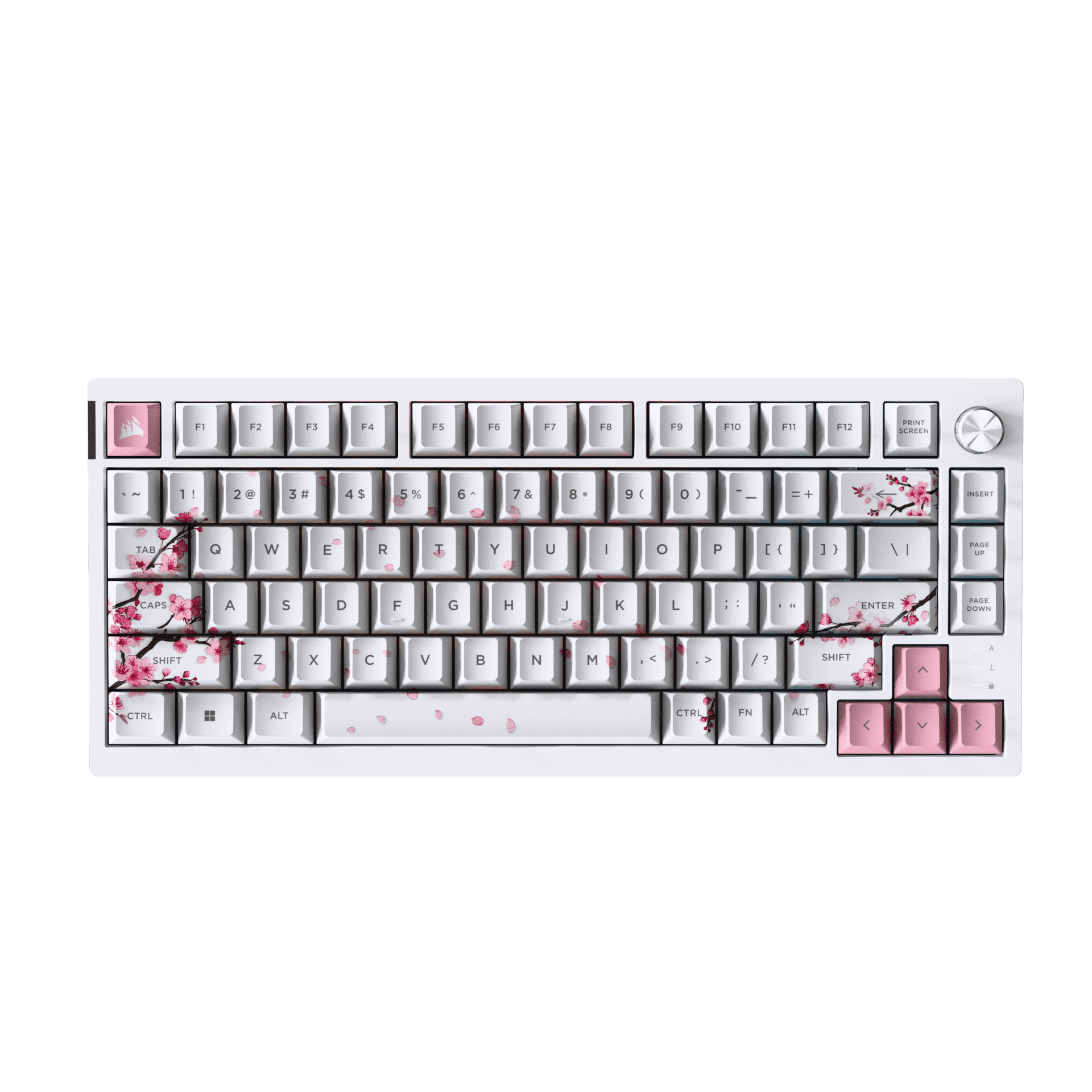 White K65 Plus - Cherry Blossom Keycap and Red Switch