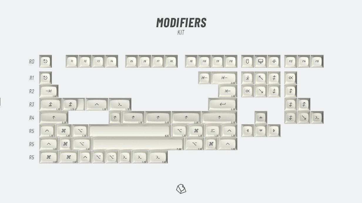 Drop + biip MT3 Extended 2048 Custom Keycap Set - Modifiers