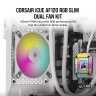 iCUE AF120 RGB SLIM 120mm PWM Fluid Dynamic Bearing Fan — White Twin Pack