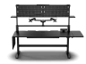 Platform:6 Desk - Desk Extensions and Side Peg Boards Kit, Black