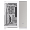 2500X Micro ATX Dual Chamber PC Case - White/Satin Gray Aluminum