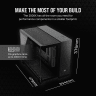 2500X Micro ATX Dual Chamber PC Case - Black/Obsidian Aluminum