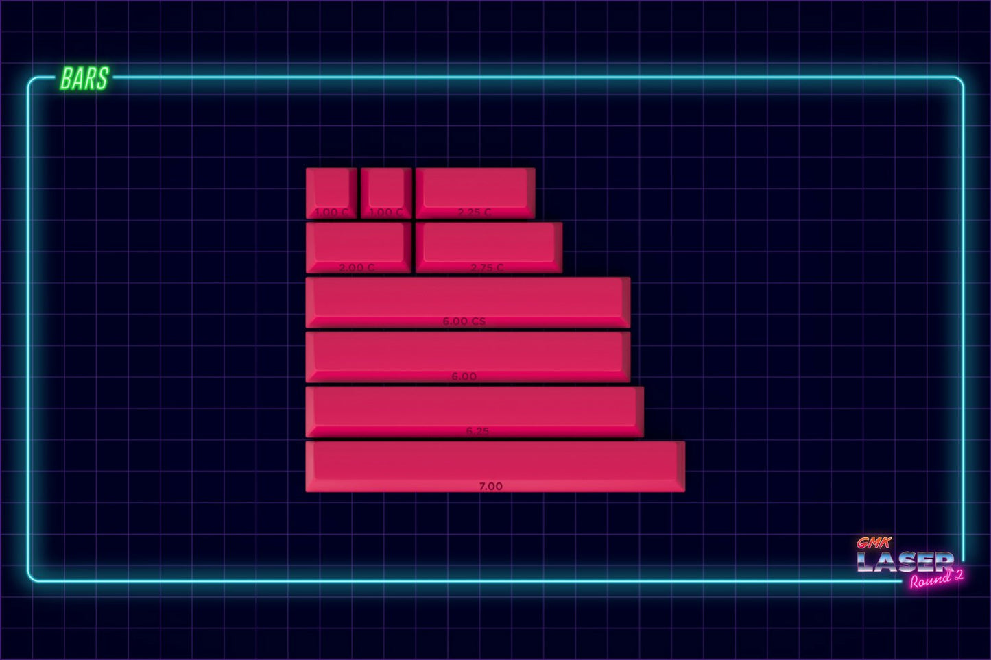 Drop + MiTo GMK Laser Custom Keycap Set - Bars
