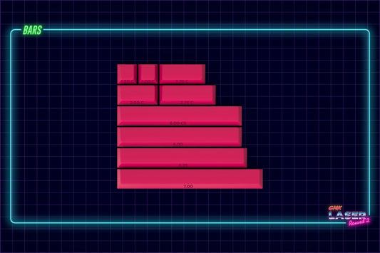Drop + MiTo GMK Laser Custom Keycap Set - Bars