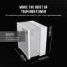 6500D AIRFLOW Mid-Tower Dual Chamber PC Case - White