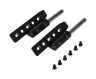 Carbide 678C Tempered Glass Door Hinges, Black