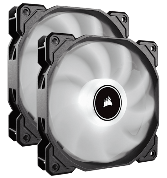 Air Series™ AF140 LED (2018) White 140mm Fan Dual Pack (Refurbished)