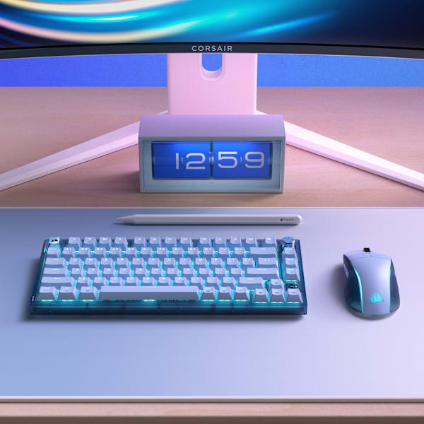 K65 PLUS 75% RGB Mechanical Gaming Keyboard – Glacier Blue (Revival Series)