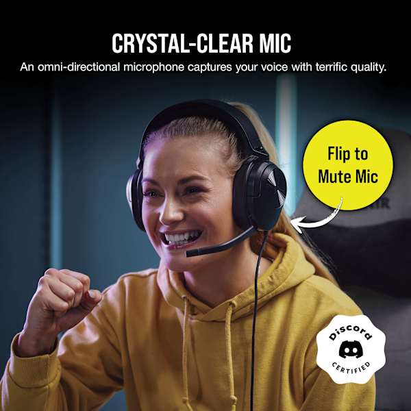 HS55 STEREO Wired Gaming Headset — Carbon (Revival Series)