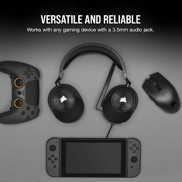 HS55 STEREO Wired Gaming Headset — Carbon (Revival Series)