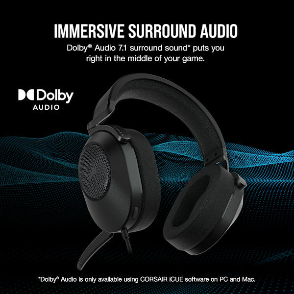HS65 SURROUND Wired Gaming Headset — Carbon (Revival Series)