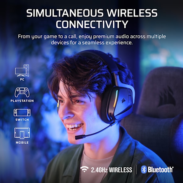 VOID v2 MAX WIRELESS with USB A to C adapter - Carbon