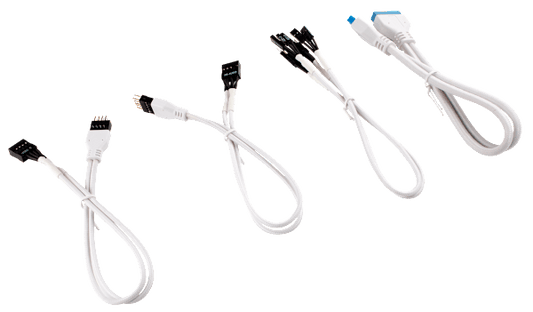 Premium Sleeved Front Panel Extension Kit 30cm — White
