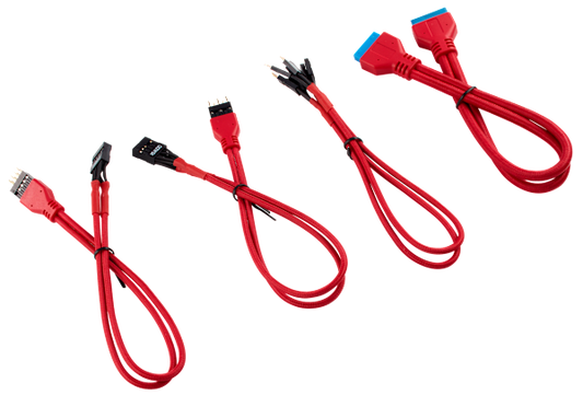 Premium Sleeved Front Panel Extension Kit 30cm — Red
