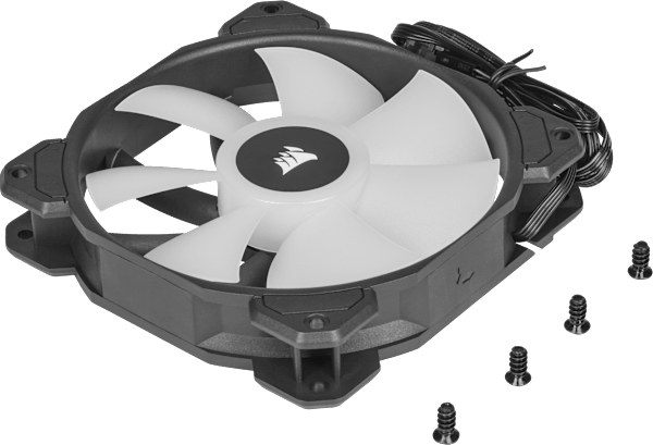 iCUE 4000X 120mm 4-pin PWM RGB Fan, Black, 1500 RPM