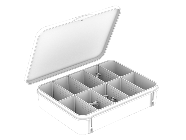 5000T Replacement Accessory Box, White