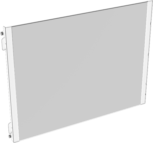 FRAME 5000D Replacement Three-Quarter Side Glass, White