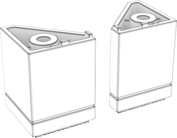 FRAME 5000D Rear Foot Set, White