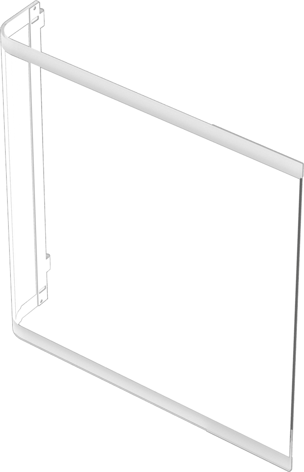 AIR 5400 Replacement Left Side Glass Door, Black