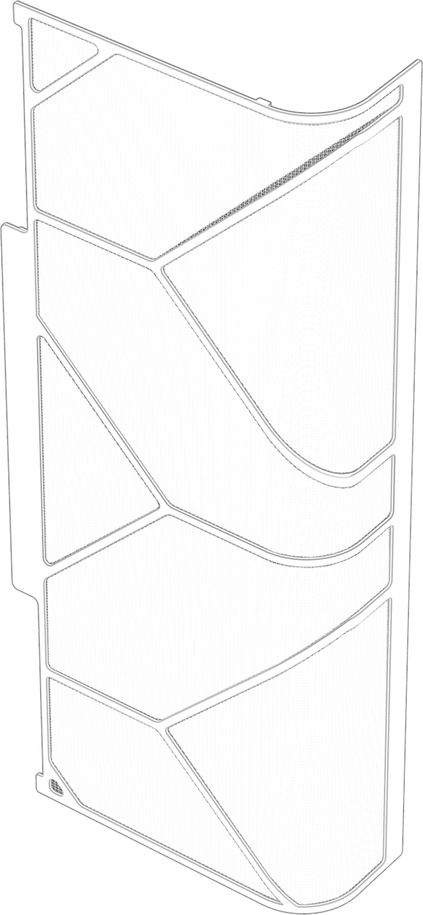 AIR 5400 Replacement Front Dust Filter, White