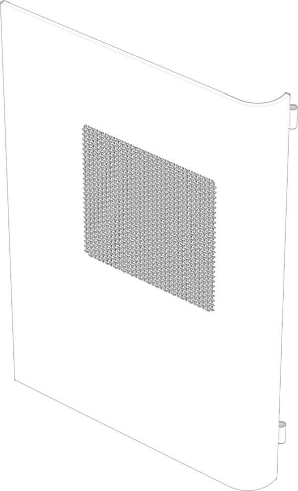 AIR 5400 Replacement Right Steel L Door, Black