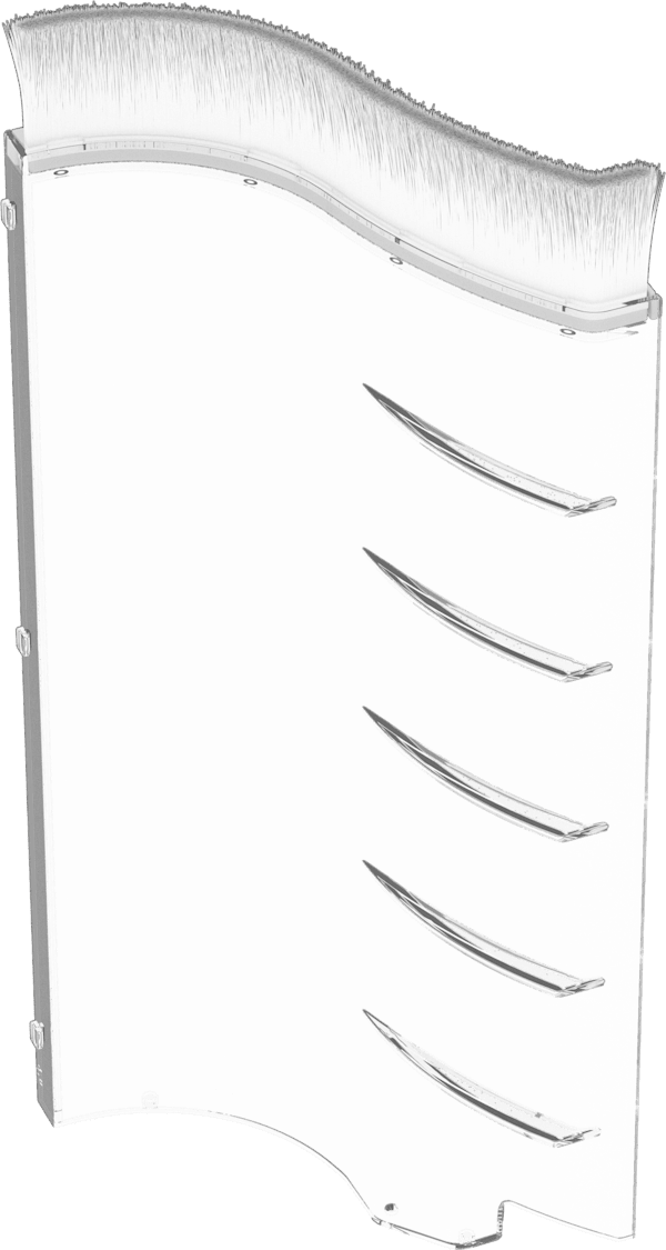 AIR 5400 Replacement AIO Duct, Clear, White Brush