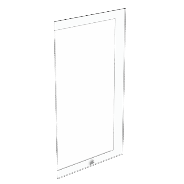 2800X Replacement Front Glass Panel, Black