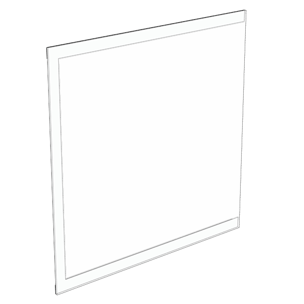 2800X Replacement Left Side Tempered Glass Panel, Black/Clear