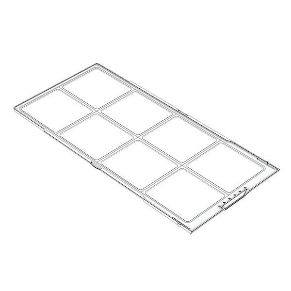 2800X Replacement Bottom Dust Filter, White