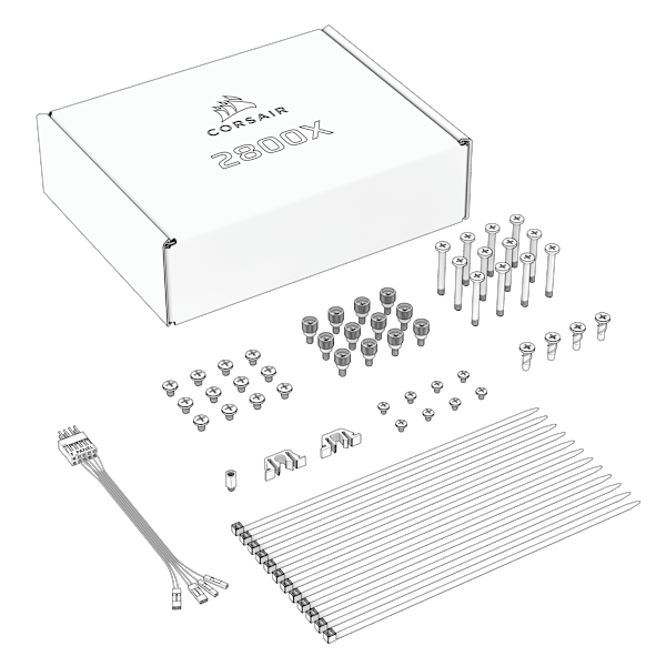 2800X Replacement Accessory Box & GPU Anti Sag, White