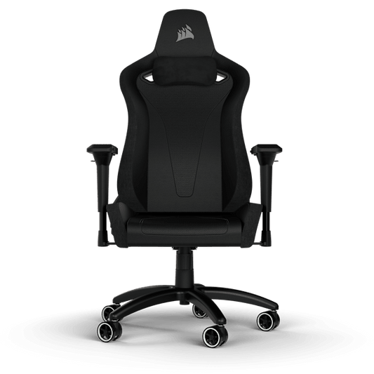 TC200 Gaming Chair – Plush Leatherette – Black/Black