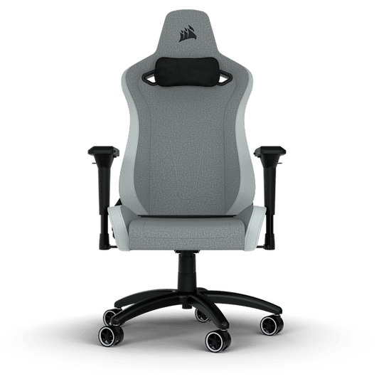 TC200 Gaming Chair – Soft Fabric – Light Grey/White